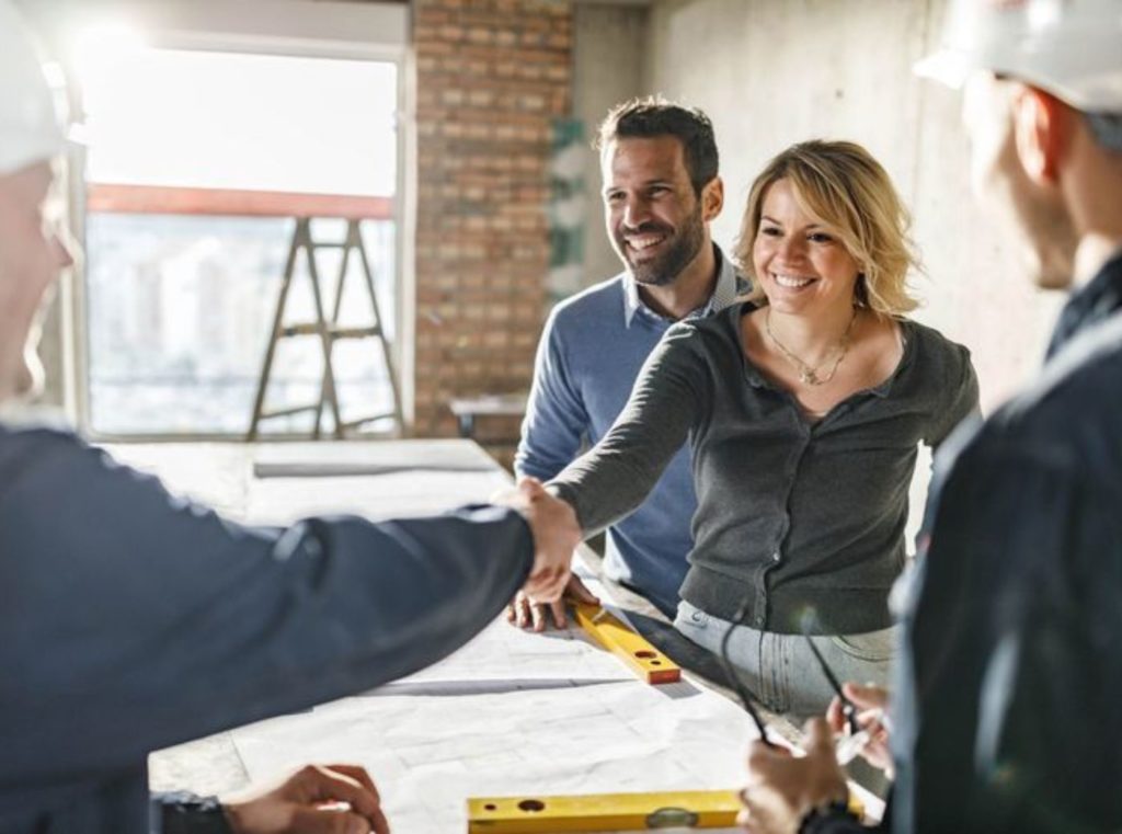 image showing collaboration between interior designers and contractors