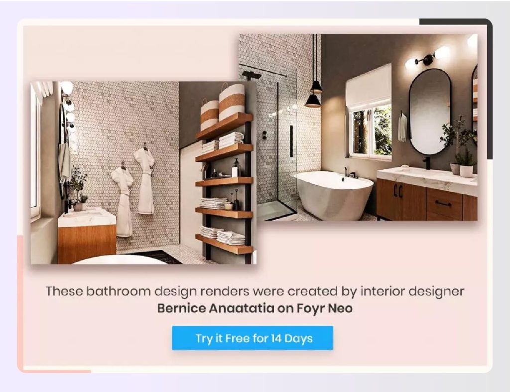 Create bathroom design renders with Foyr Neo Create bathroom design renders with Foyr Neo