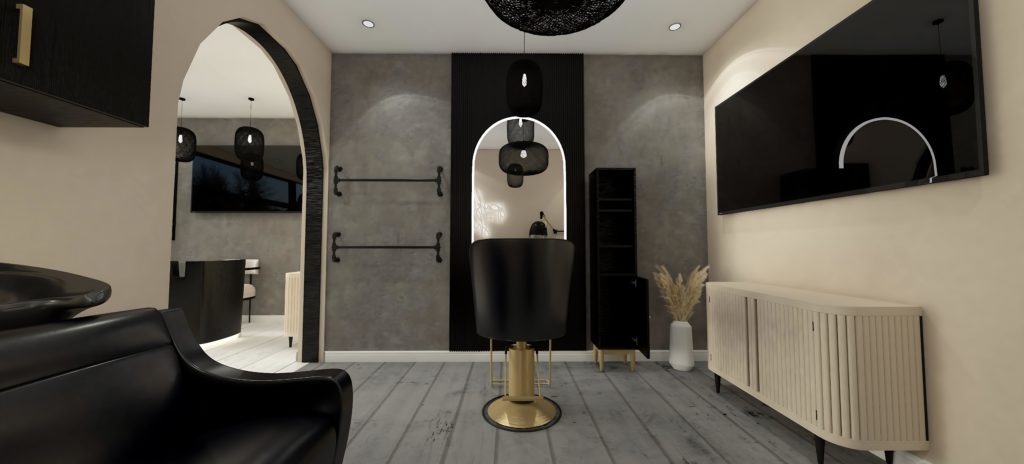 Complete salon redesign project files highlighting new layout