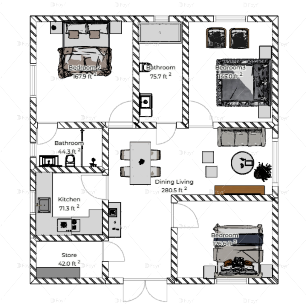 3 Bedroom Compact Home