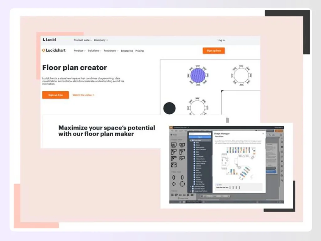 A collaborative 2D layout created in LucidChart