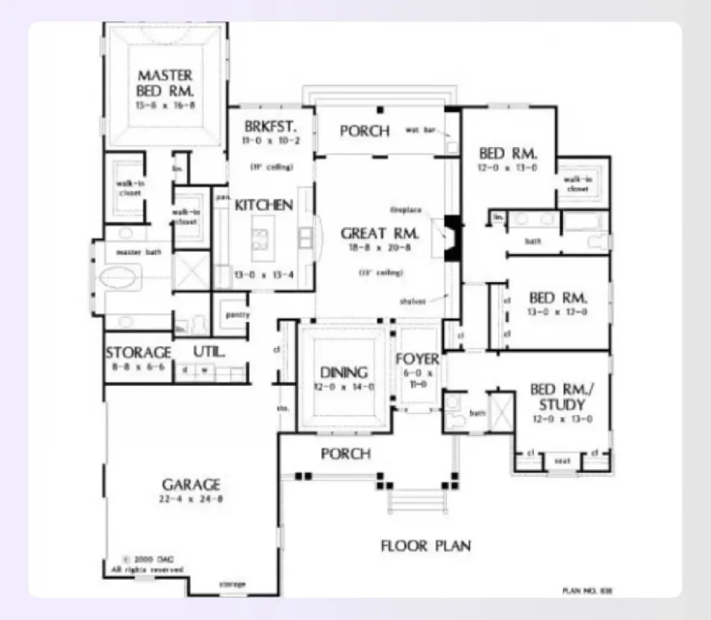 Craftsman-style 4-bedroom home design