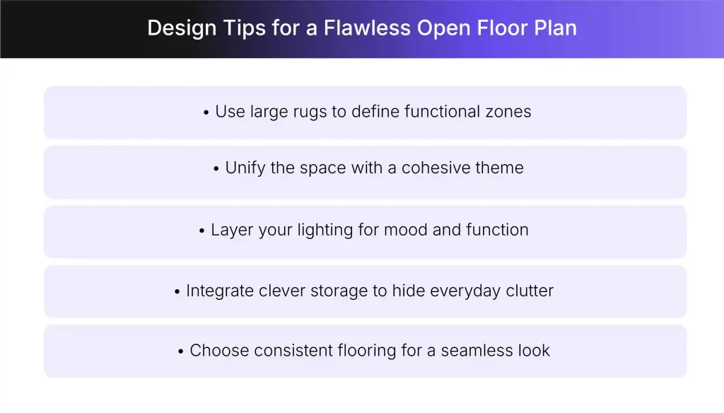 Design Tips for a Flawless Open Floor Plan Design Tips for a Flawless Open Floor Plan