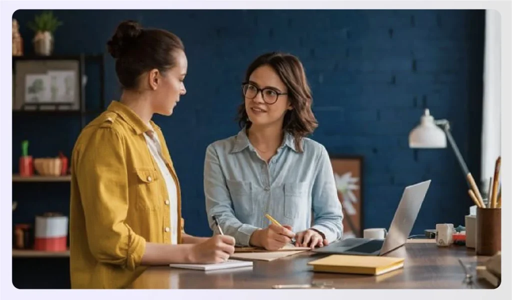 Designer customizing floor plan based on client feedback Designer customizing floor plan based on client feedback