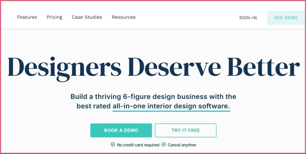 DesignFiles is a project management platform displaying design boards and client communication tools for interior designers
