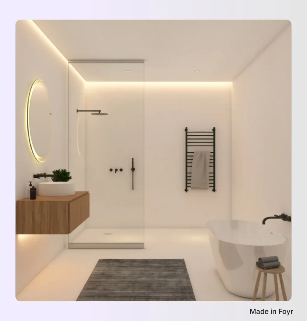 Spa-worthy bathroom layout Spa-worthy bathroom layout