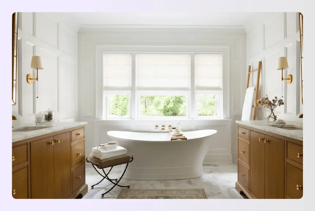 Window Side Soaking Tub Layout Example Window Side Soaking Tub Layout Example