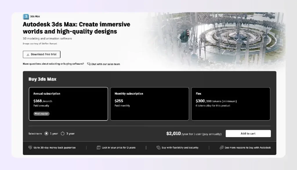 Autodesk 3DS Max is a 3D modeling and animation software built for architectural visualization and game development Autodesk 3DS Max is a 3D modeling and animation software built for architectural visualization and game development