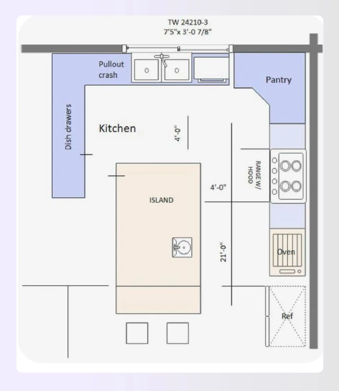 L-shaped kitchen layout with island seating L-shaped kitchen layout with island seating