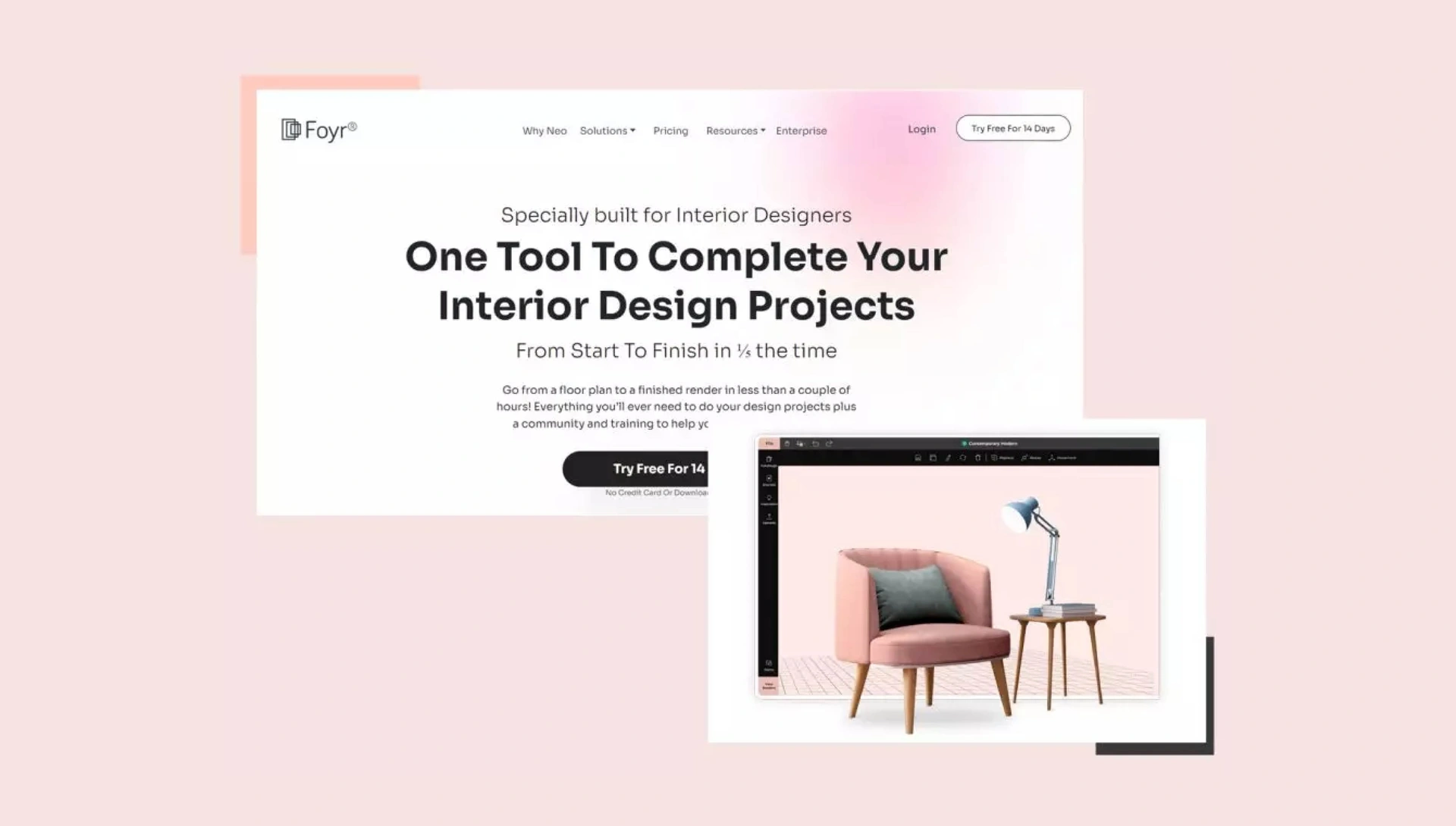 Foyr is a comprehensive interior design tool for professionals. Foyr is a comprehensive interior design tool for professionals.