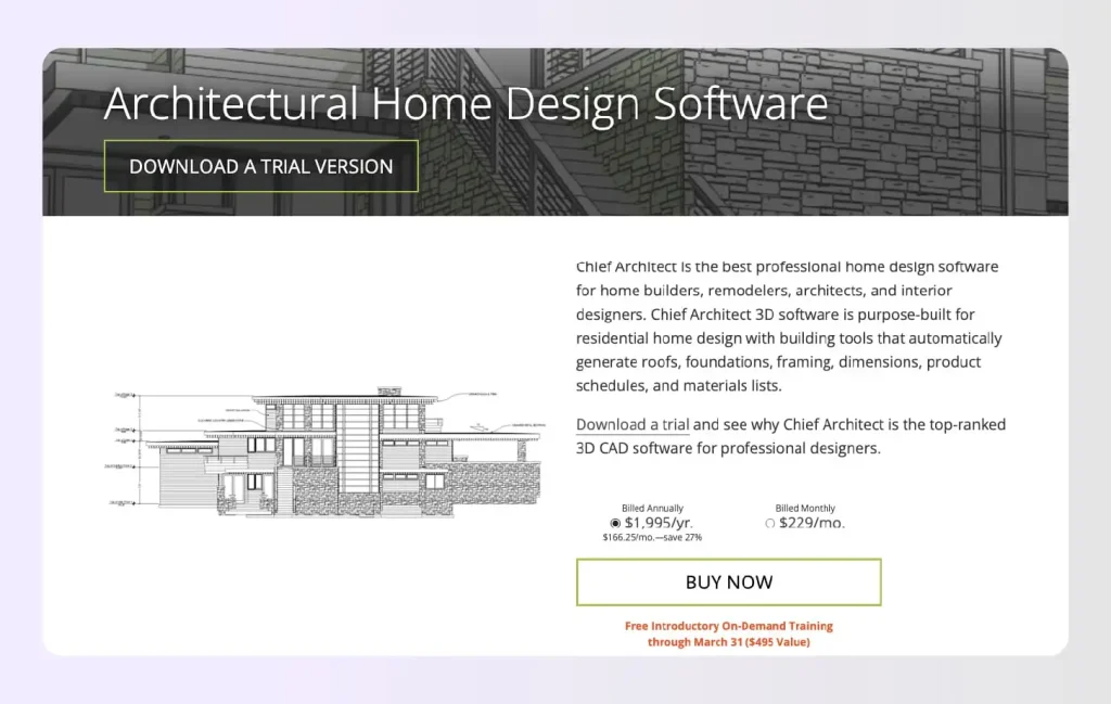 Chief Architect is a residential home design software that automates roofs, framing, dimensions, and materials lists for builders and designers Chief Architect is a residential home design software that automates roofs, framing, dimensions, and materials lists for builders and designers