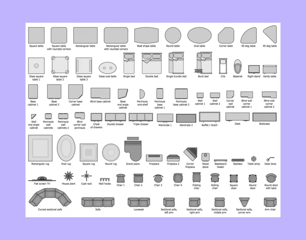 Furniture Symbols Furniture Symbols