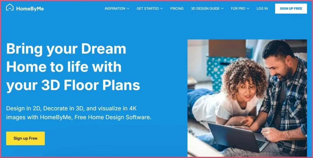 HomeByMe is a 3D floor planning tool featuring branded furniture placement and realistic room design interface HomeByMe is a 3D floor planning tool featuring branded furniture placement and realistic room design interface