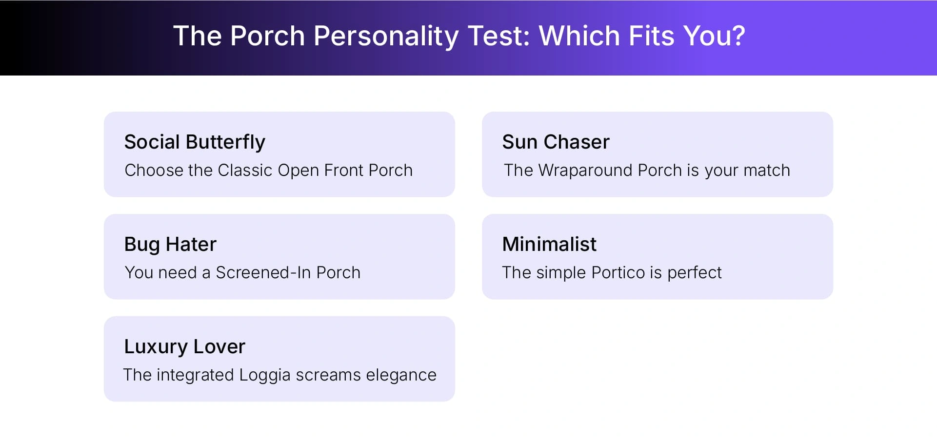 Which is the best porch plan for your project Which is the best porch plan for your project