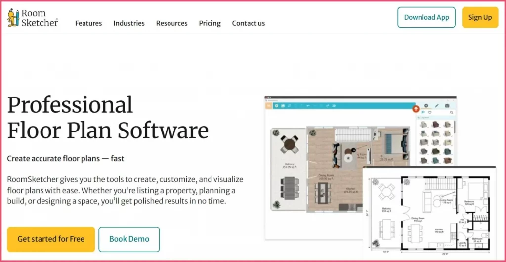 RoomSketcher is a professional floor plan software displaying 2D layouts with measurement tools and room templates RoomSketcher is a professional floor plan software displaying 2D layouts with measurement tools and room templates