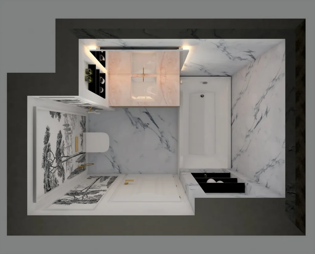 Small bathroom floor plan with Foyr Small bathroom floor plan with Foyr