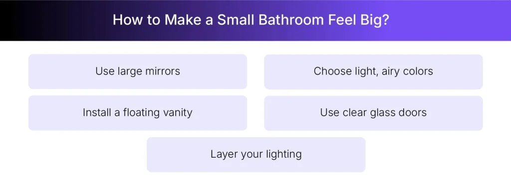Tips on making small bathroom feel bigger Tips on making small bathroom feel bigger