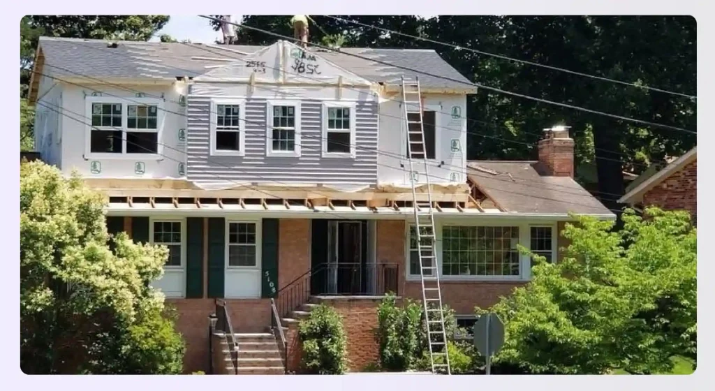 Two-story home design with vertical expansion Two-story home design with vertical expansion